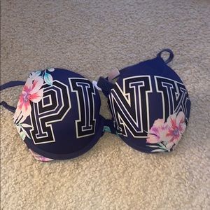 Floral push-up bra